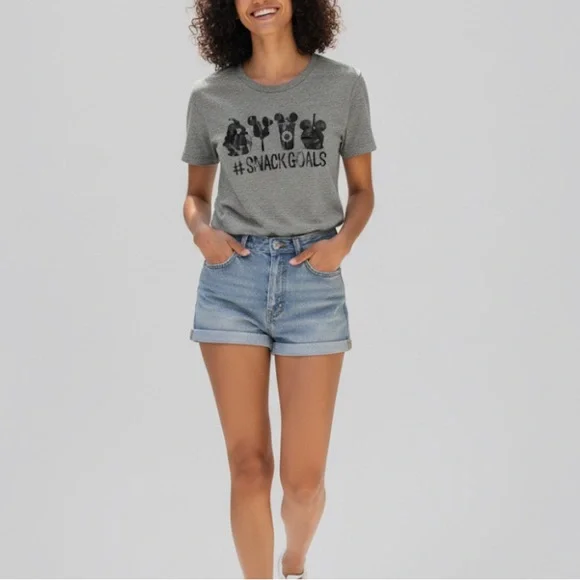 Disney Snack Goals Graphic Tee Small Gray Dole Whip Mickey World Disneyland - Picture 12 of 12